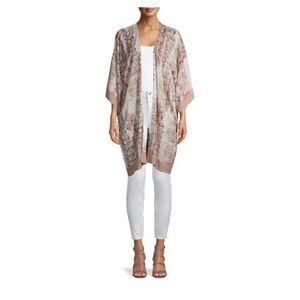 Time and Tru Snake Printed Kimono